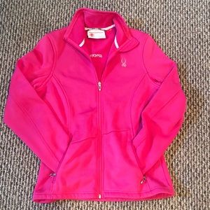 SPYDER magenta pink core zip up